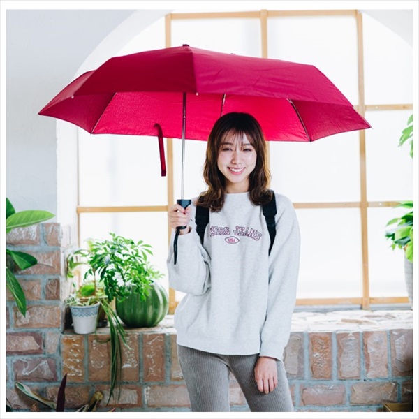 軸をずらした傘 Sharely（シェアリー）レッド 赤